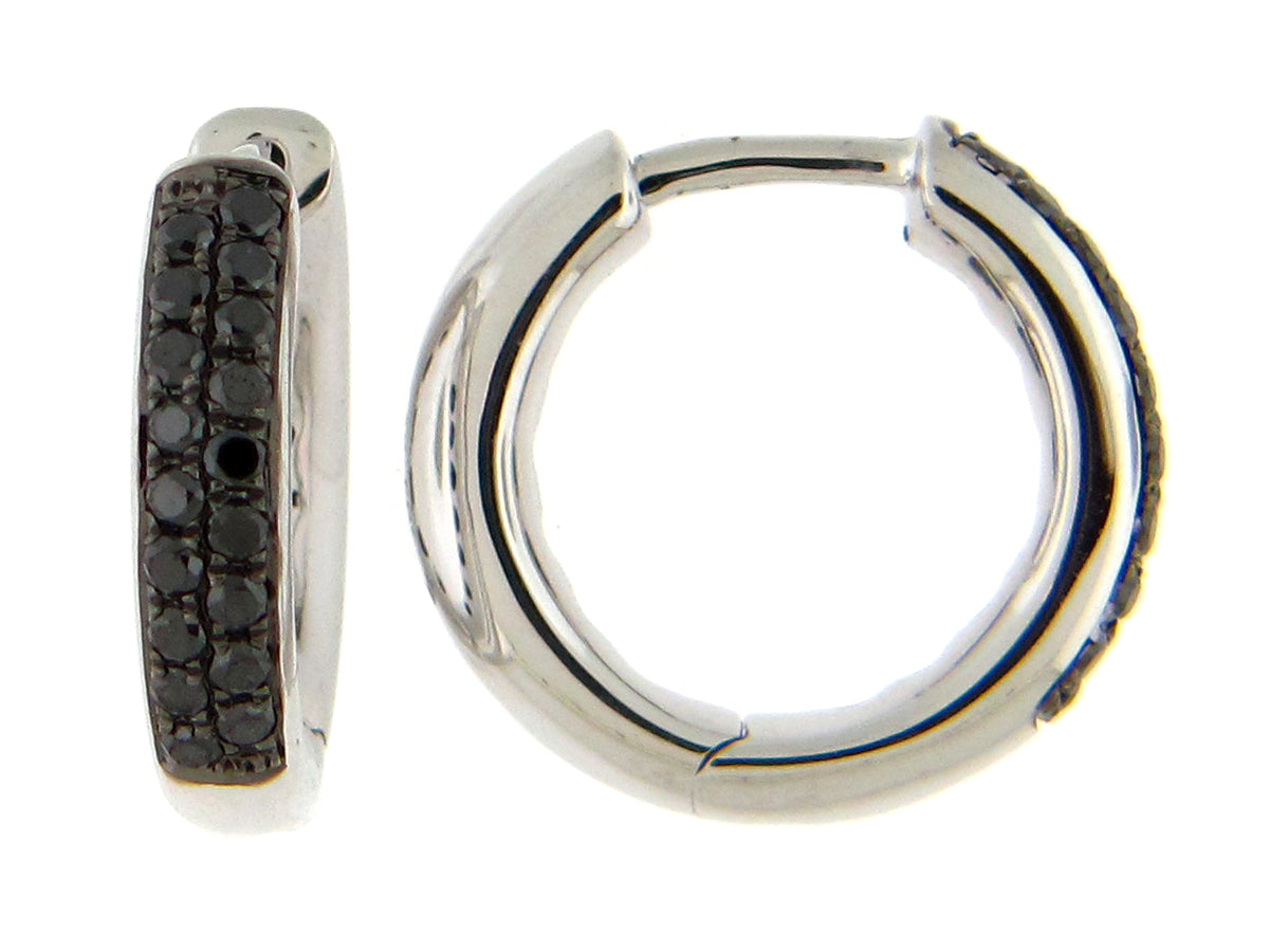 BLACK DIAMOND PAVE HUGGY EARRING