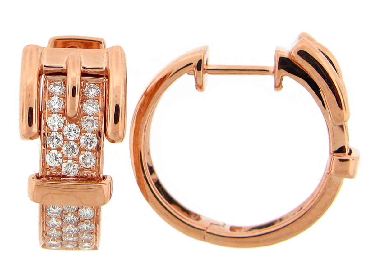 DIAMOND EARRING, 18KR (N)