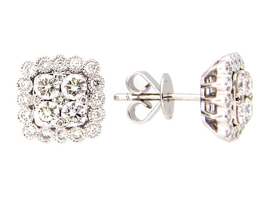 DIAMOND EARRING, 14KW (N)