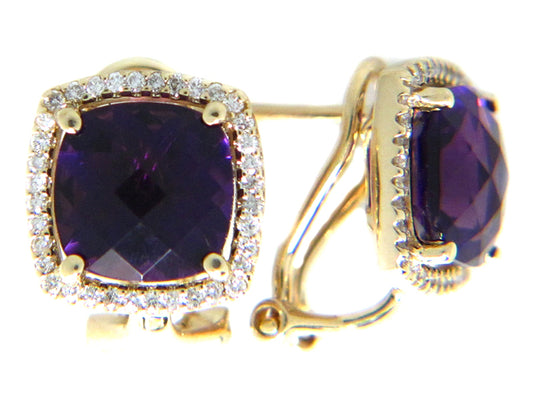 AMETHYST & DIAMOND EARRING
