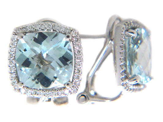 AQUA & DIAMOND EARRING