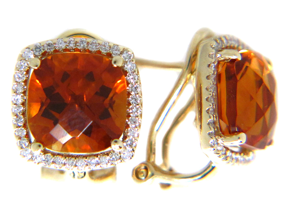 CITRINE & DIAMOND EARRING
