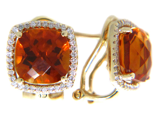 CITRINE & DIAMOND EARRING
