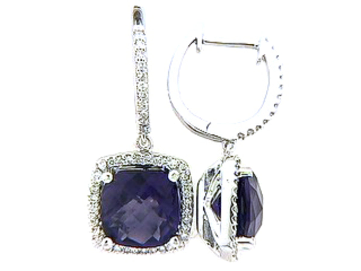 AMETHYST & DIAMOND EARRING