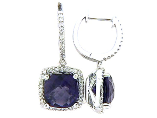 AMETHYST & DIAMOND EARRING