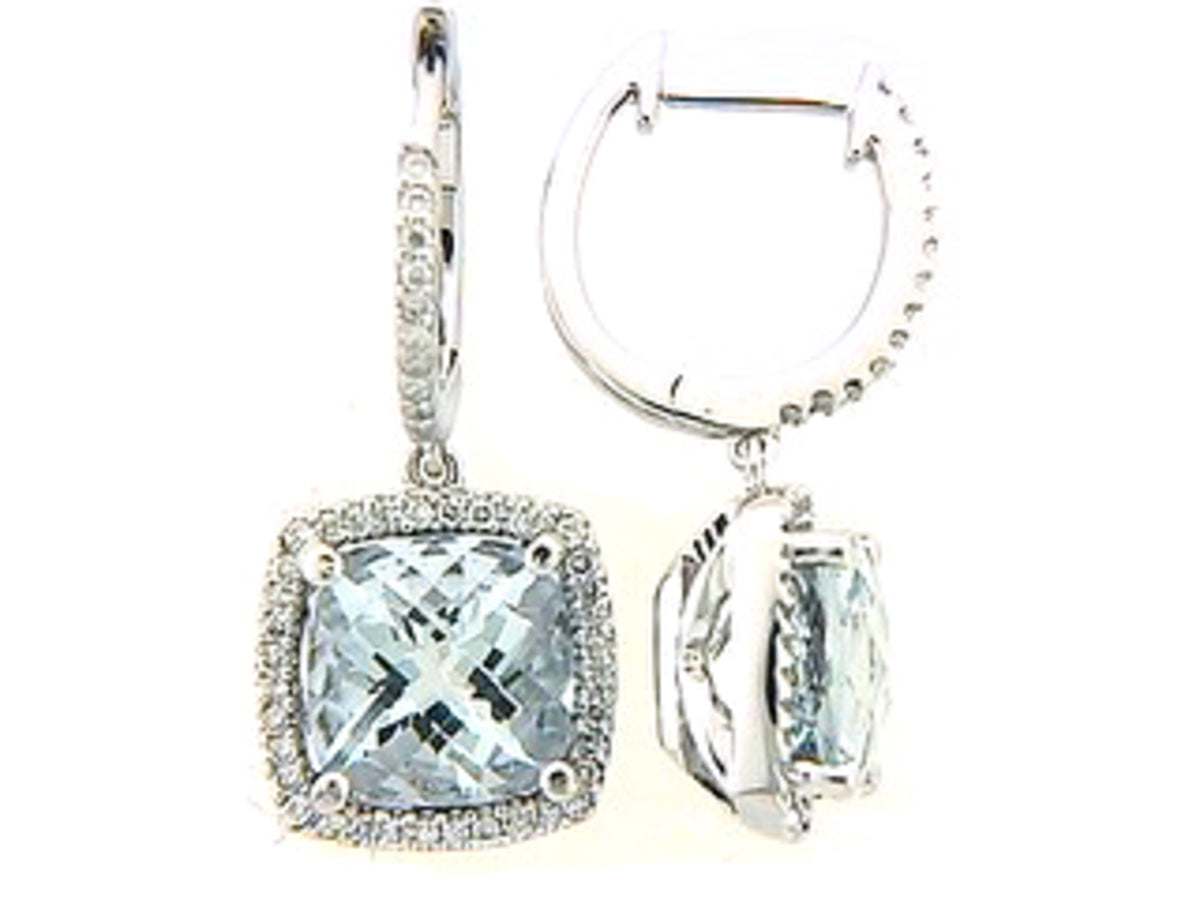 AQUA & DIAMOND EARRING