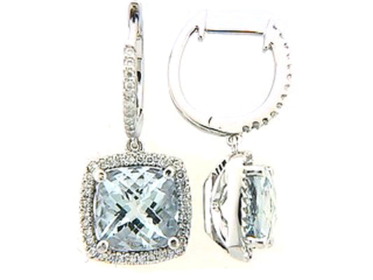 AQUA & DIAMOND EARRING