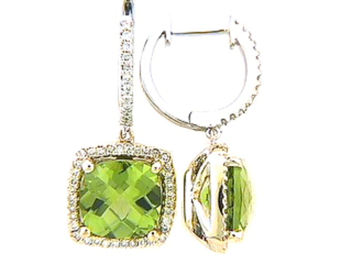 PERIDOT & DIAMOND EARRING