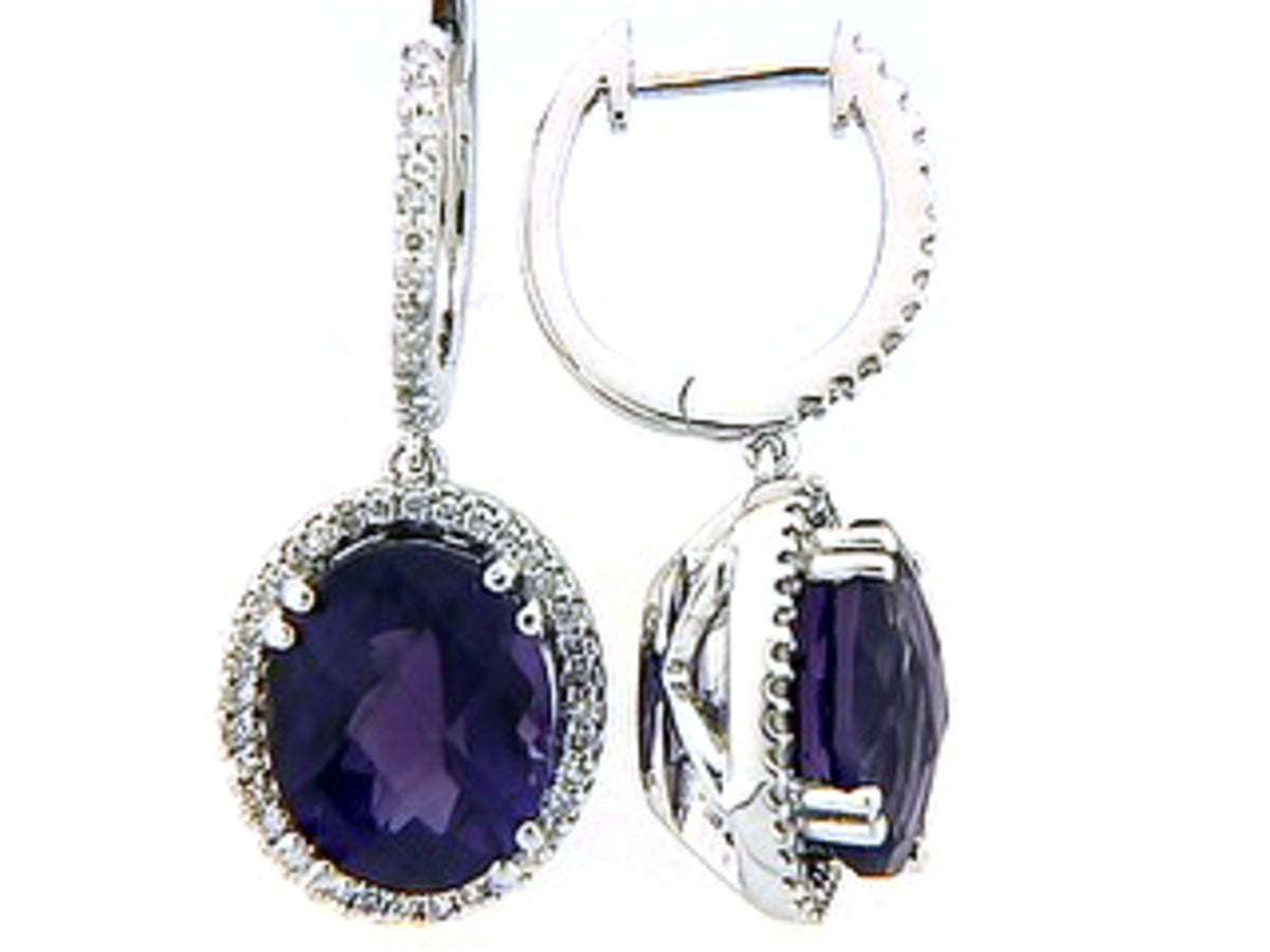 AMETHYST & DIAMOND EARRING