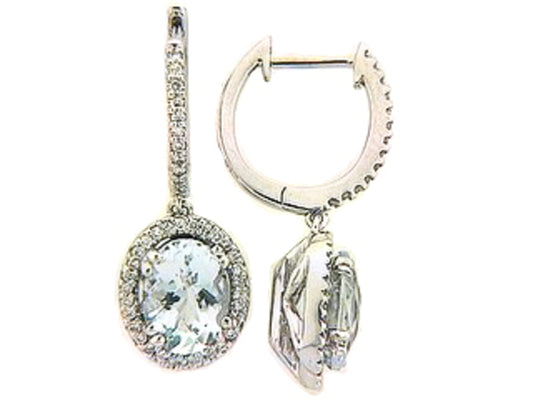 AQUA & DIAMOND EARRING