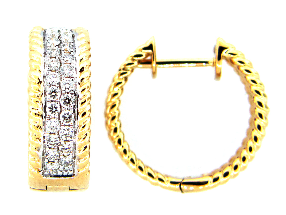 DIAMOND EARRING,14KY (N)