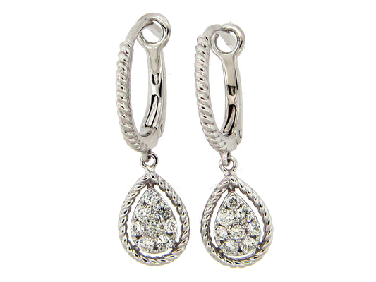 DIAMOND EARRING, 14KW (N)