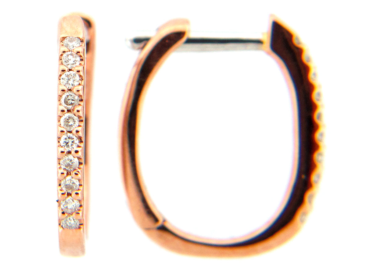 DIAMOND 13MM HOOP EARRING