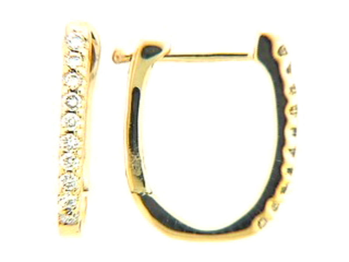 DIAMOND 13MM HOOP EARRING
