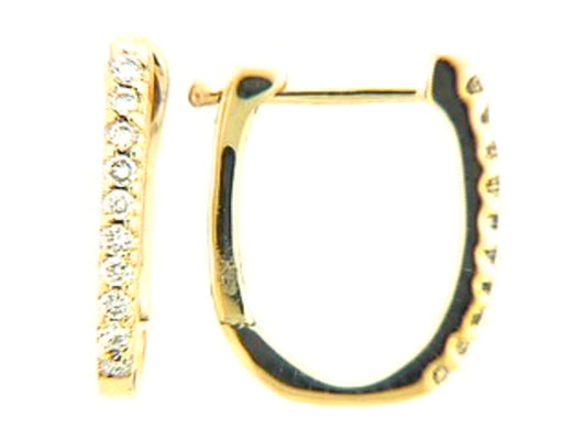 DIAMOND 13MM HOOP EARRING
