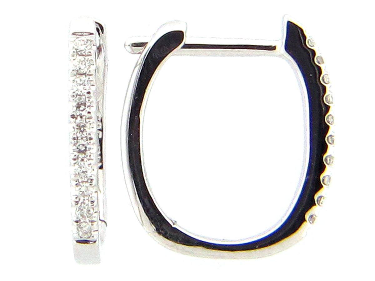 DIAMOND 13MM HOOP EARRING