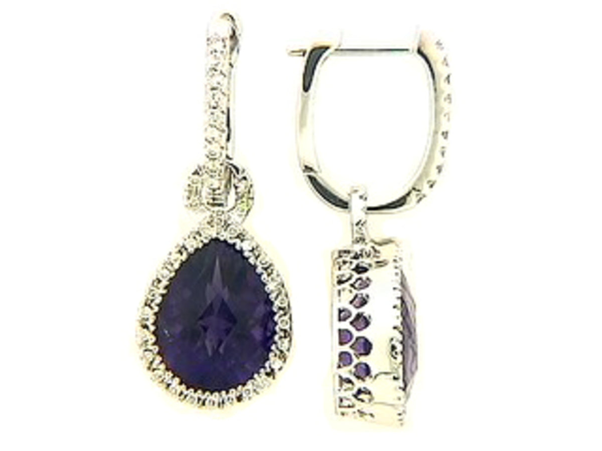 CHB AMETHYST & DIAMOND EARRING