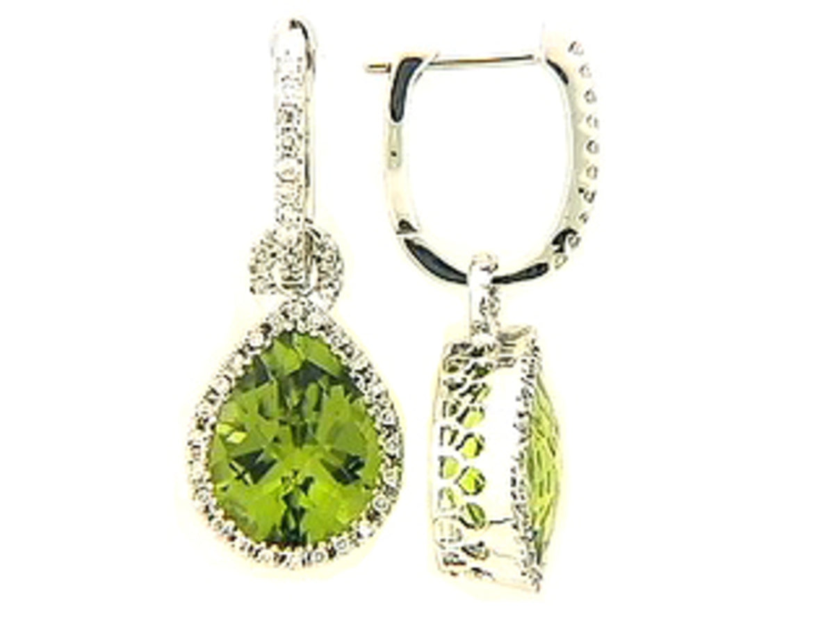 CHB PERIDOT & DIAMOND EARRING