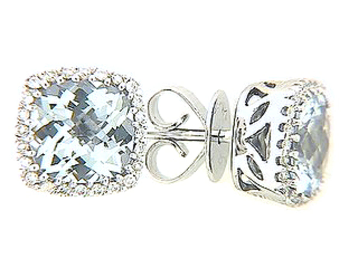 Aqua Diamond Earring