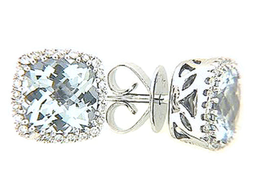 Aqua Diamond Earring