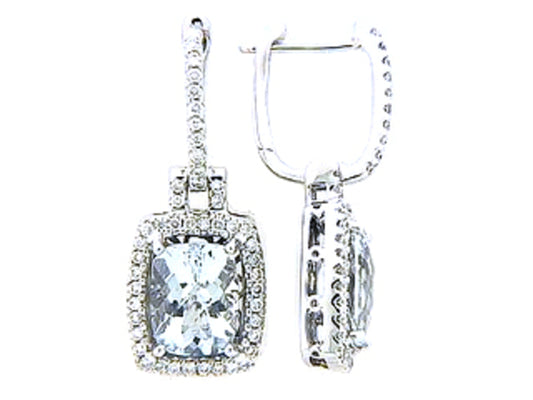 CHB AQUA & DIAMOND EARRING