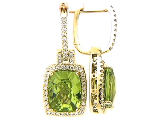 CHB PERIDOT & DIAMOND EARRING