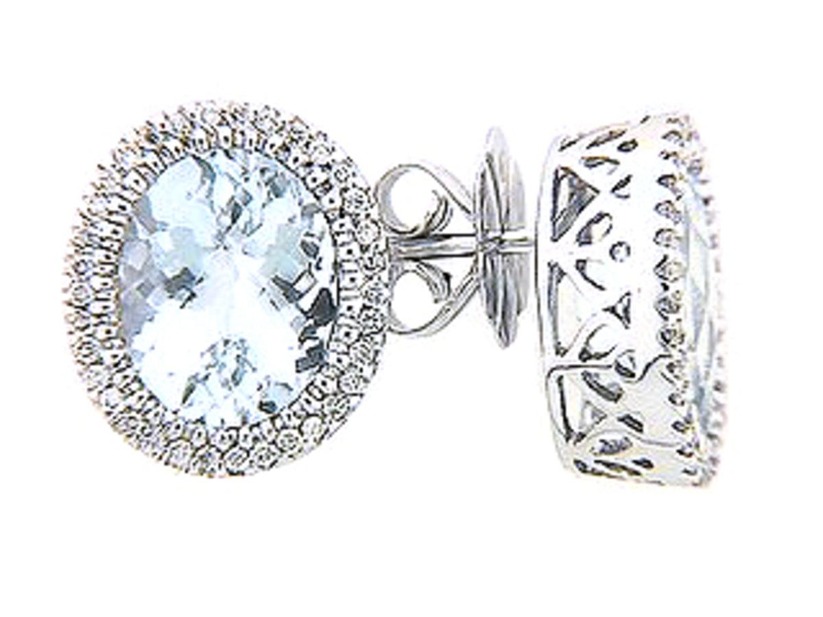 CHB AQUA & DIAMOND EARRING