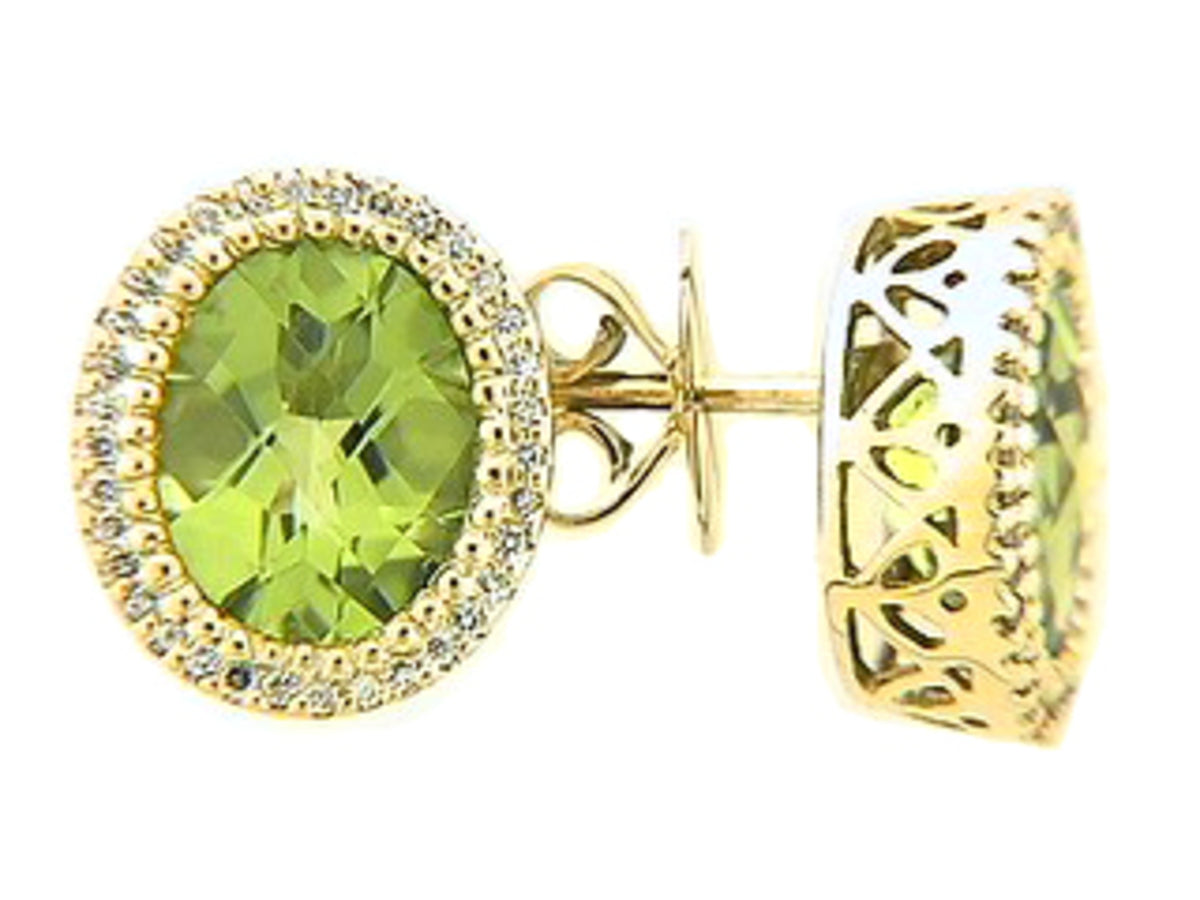 CHB PERIDOT & DIAMOND EARRING