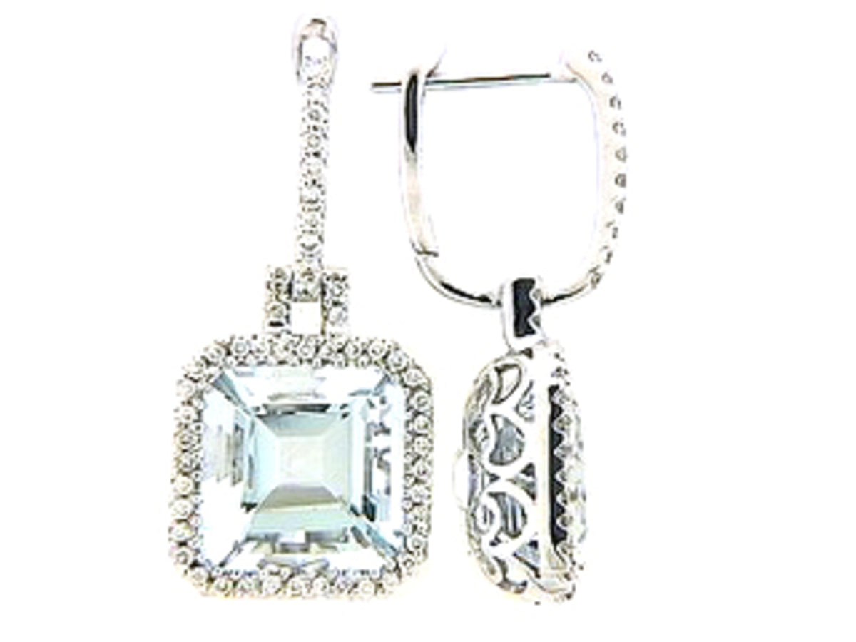 AQUA & DIAMOND EARRING