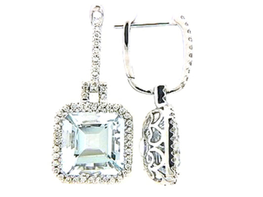 AQUA & DIAMOND EARRING