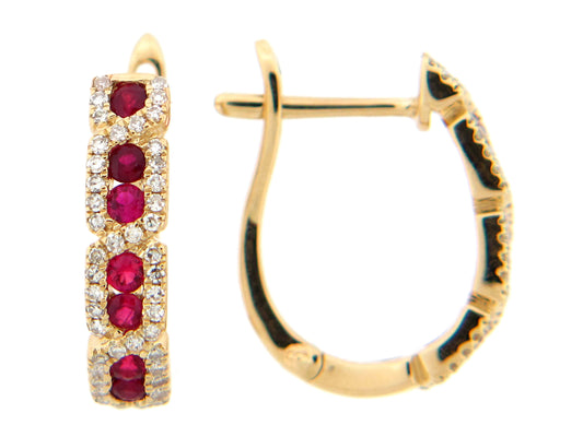 RUBY & DIAMOND EARRING