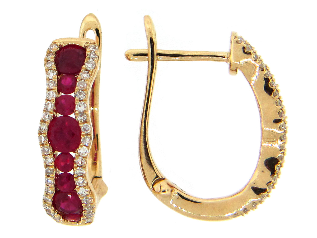 RUBY & DIAMOND EARRING