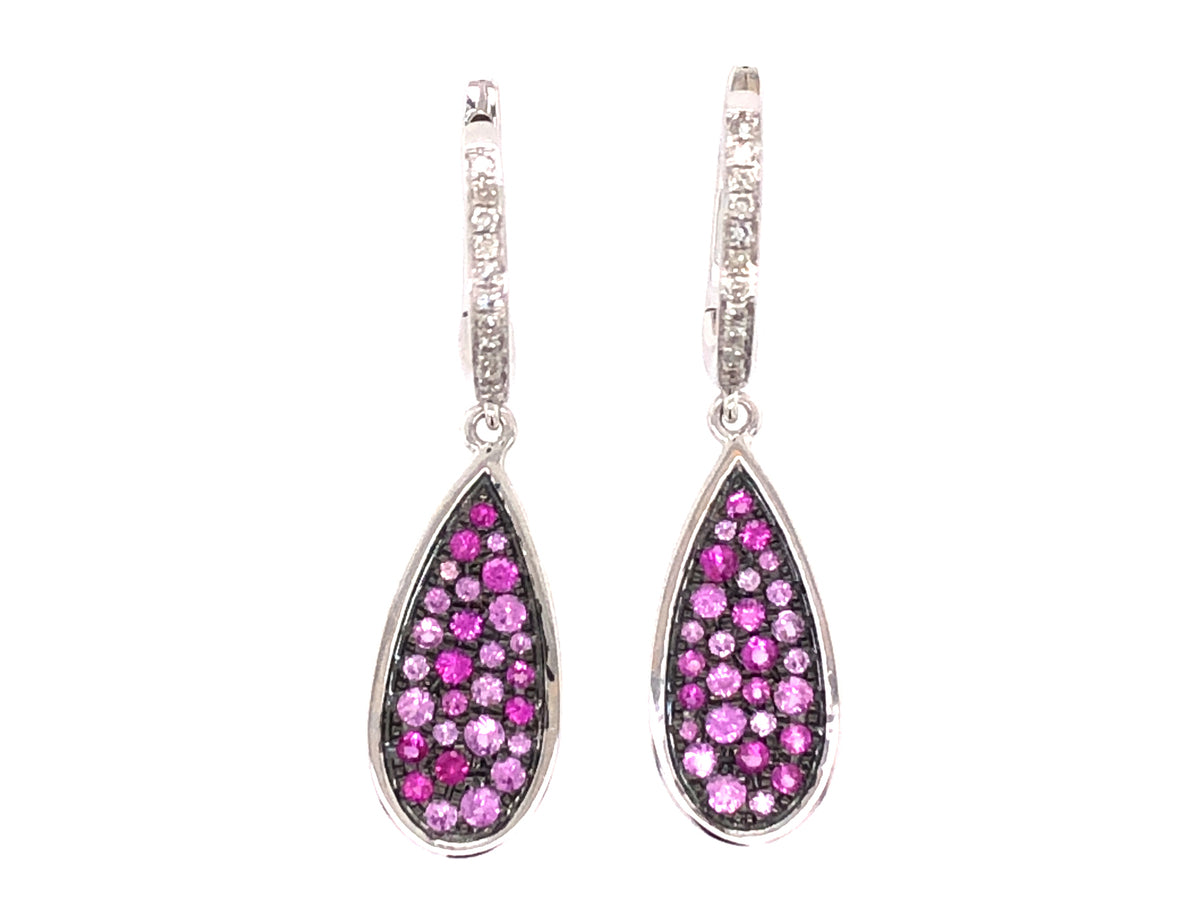 PINK SAPPHIRE & DIAMOND EARRING