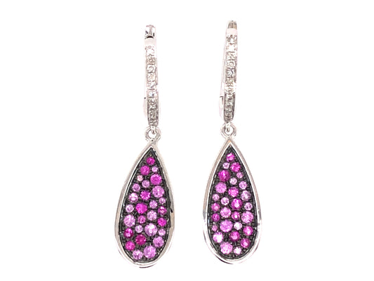 PINK SAPPHIRE & DIAMOND EARRING