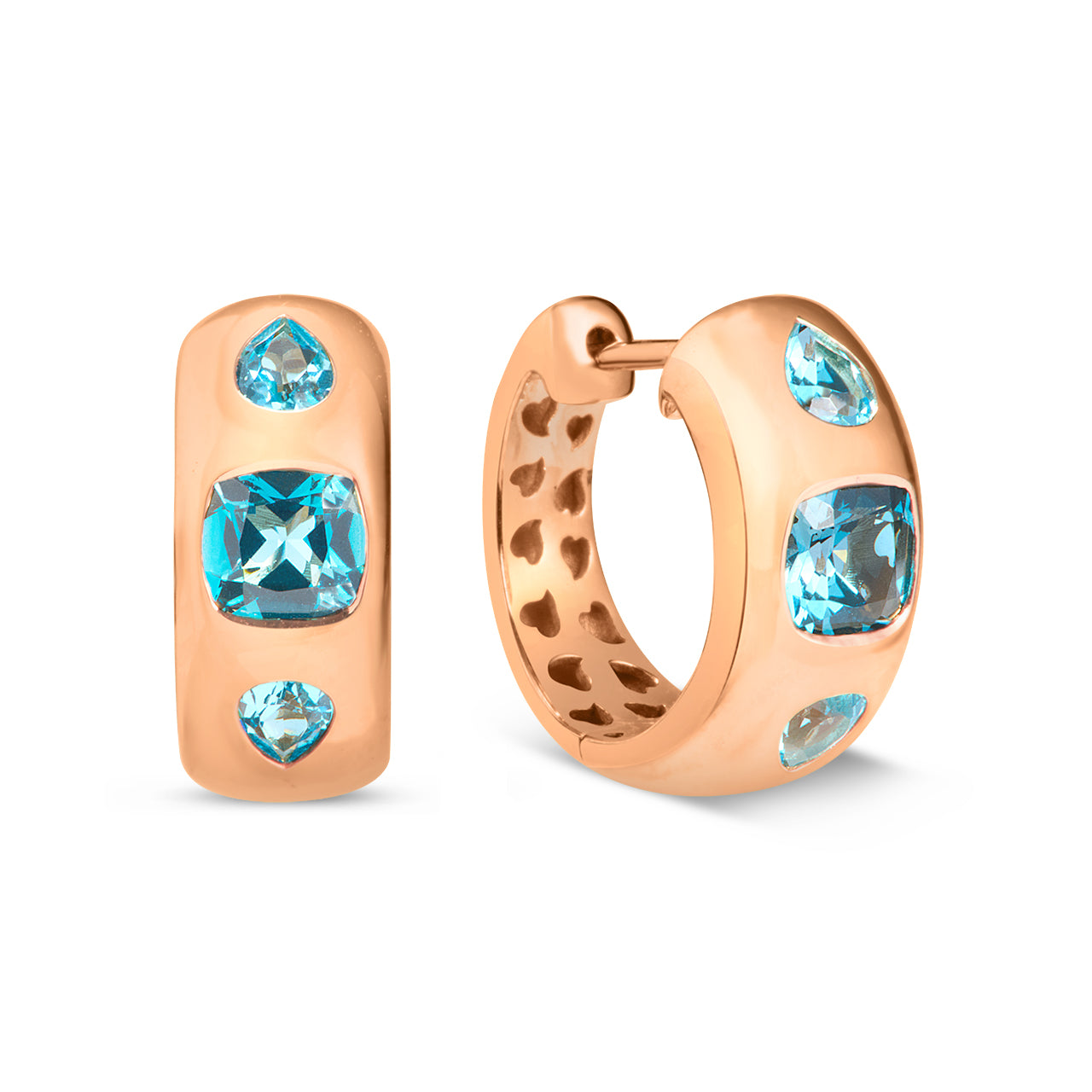 Blue Topaz Gypsy Huggie Earring