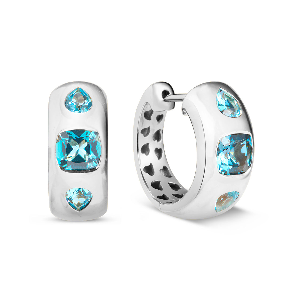 Blue Topaz Gypsy Huggie Earring
