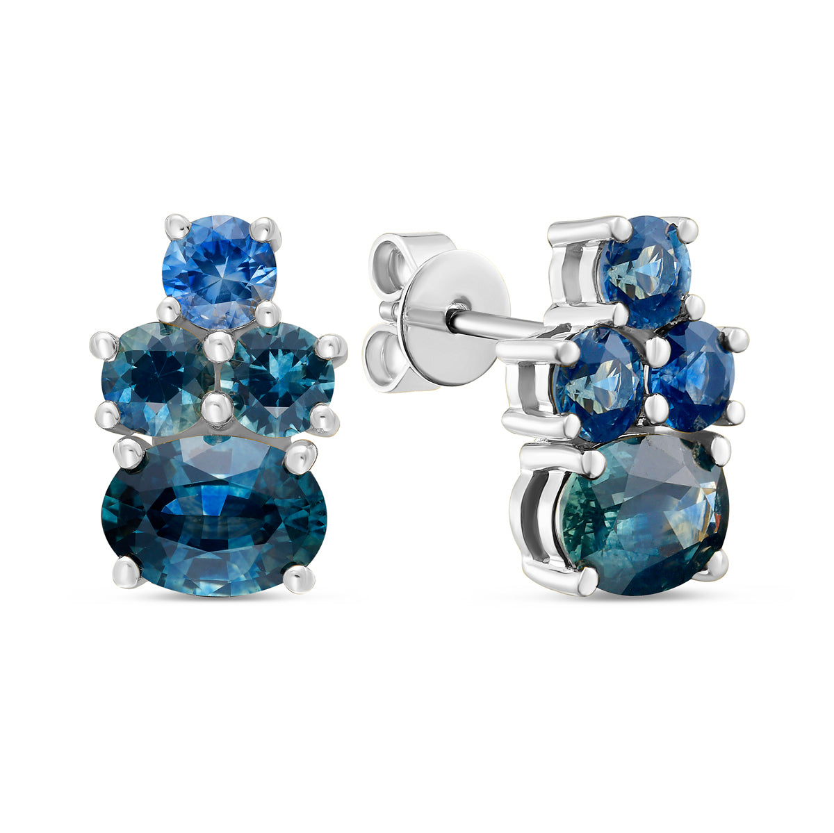Montana Sapphire Trio Stack Earring