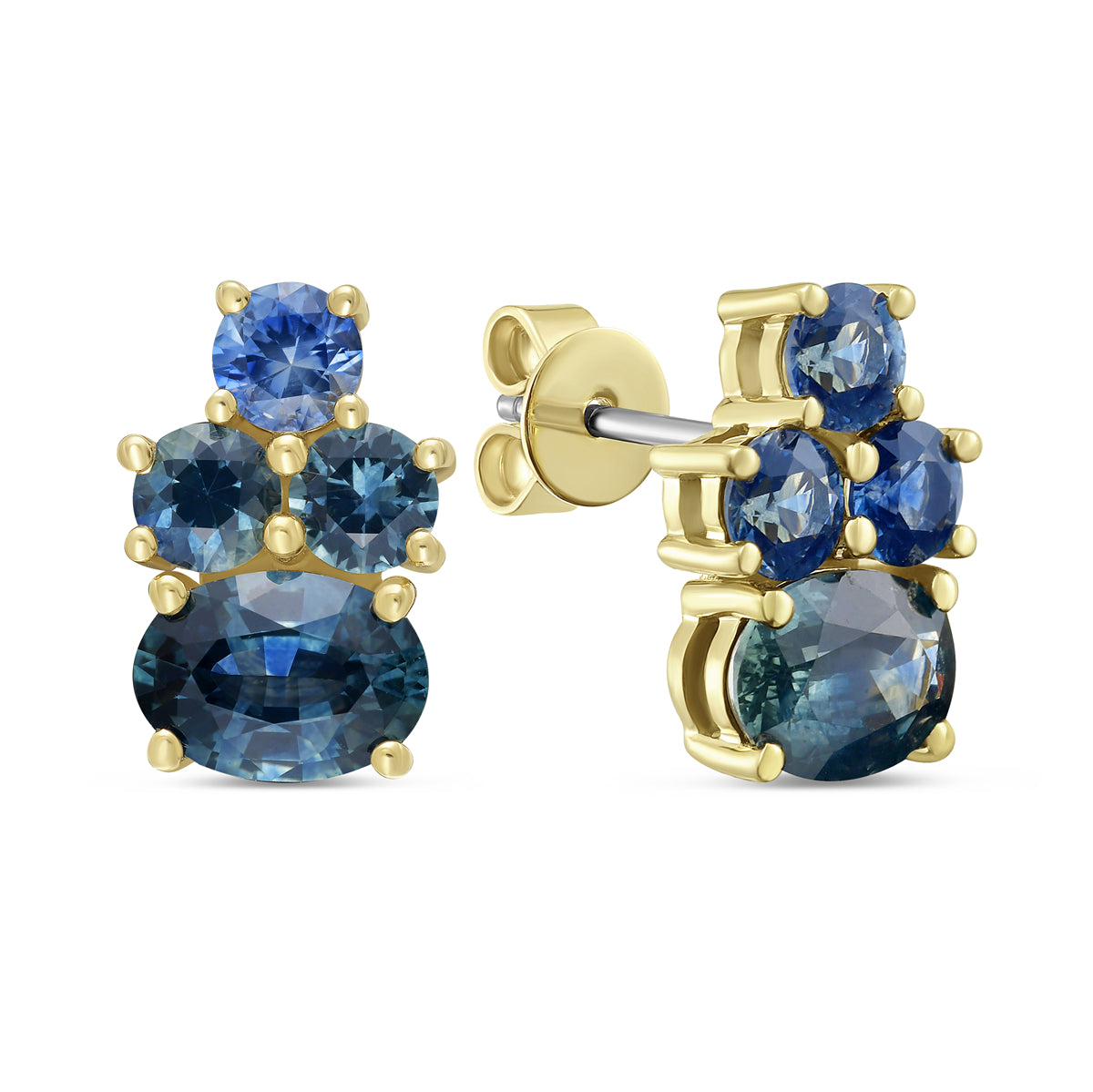 Montana Sapphire Trio Stack Earring