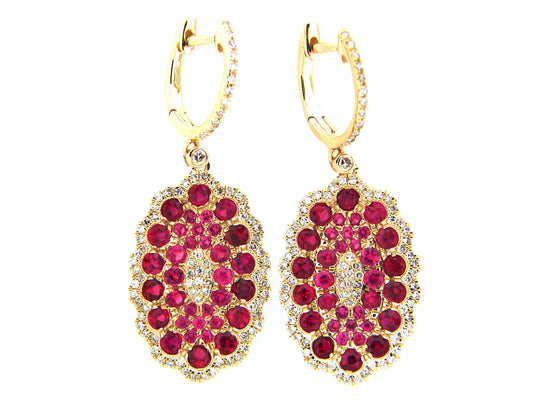 RUBY & DIAMOND EARRING