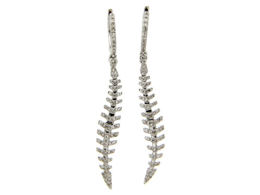 DIAMOND EARRING, 14KW (N)