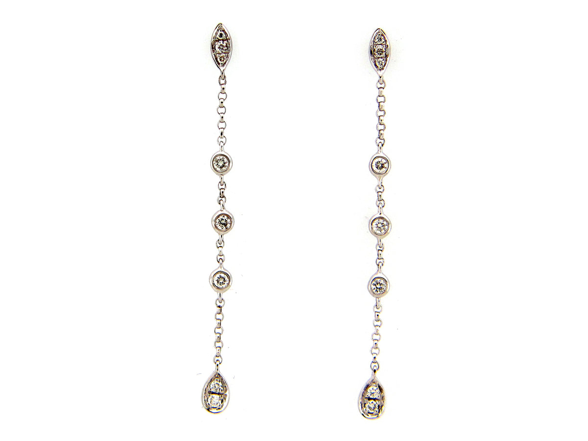 DIAMOND EARRING, 14KW (N)