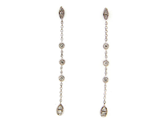 DIAMOND EARRING, 14KW (N)