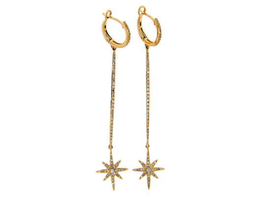 FALLING STAR DIAMOND EARRING