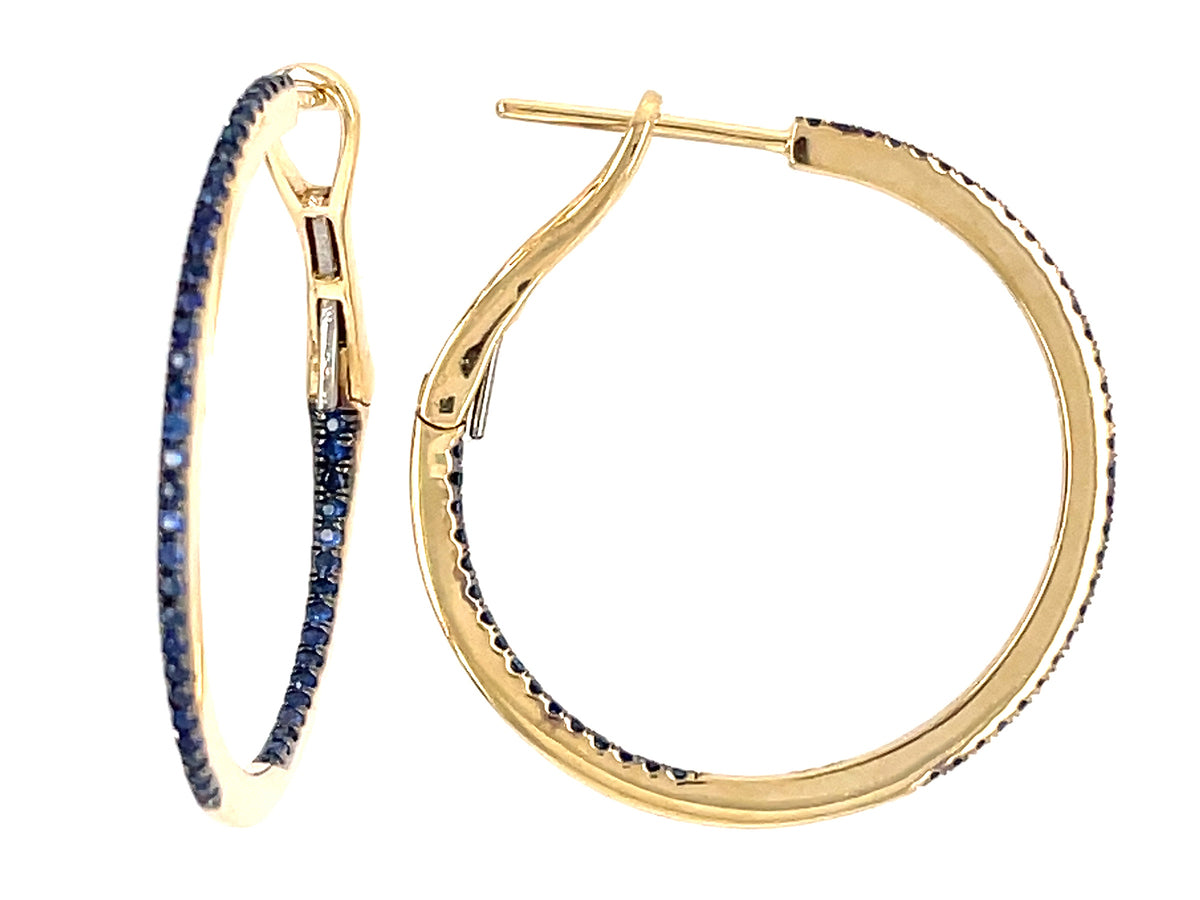 SAPPHIRE 26MM HOOP EARRING