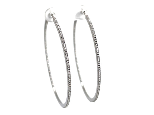 DIAMOND EARRING, 51MM, 14K BLACK FINISH  (N)