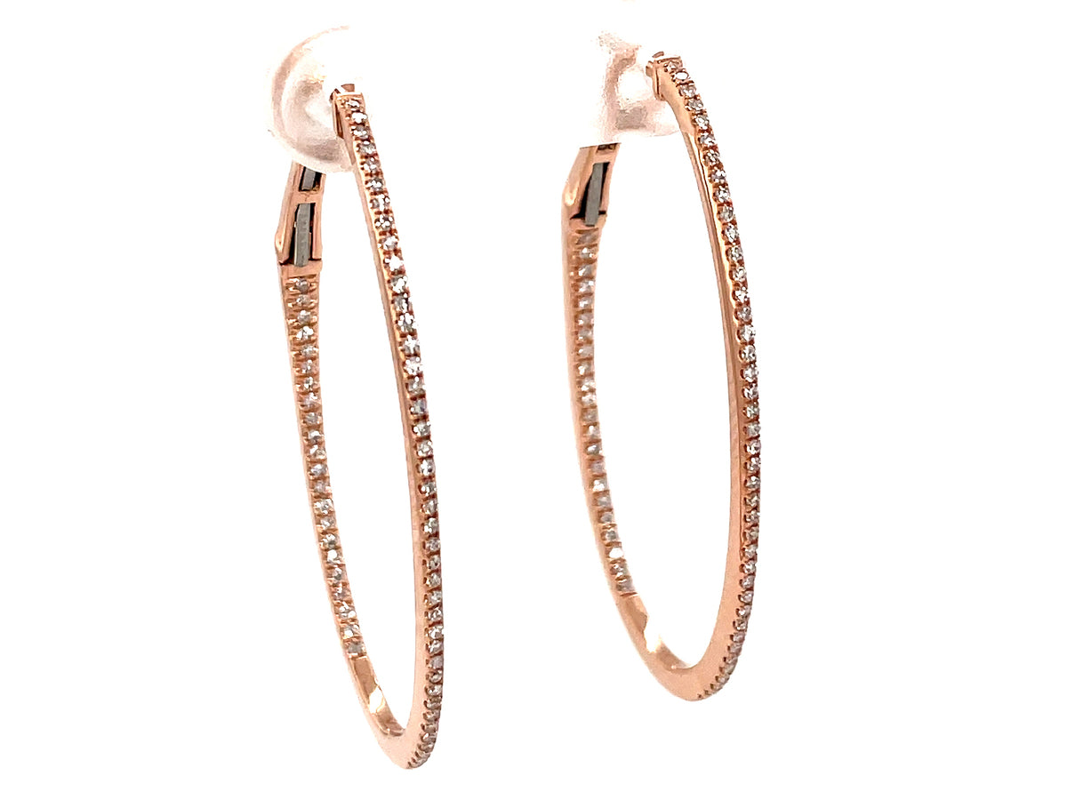 DIAMOND OVAL EARRING