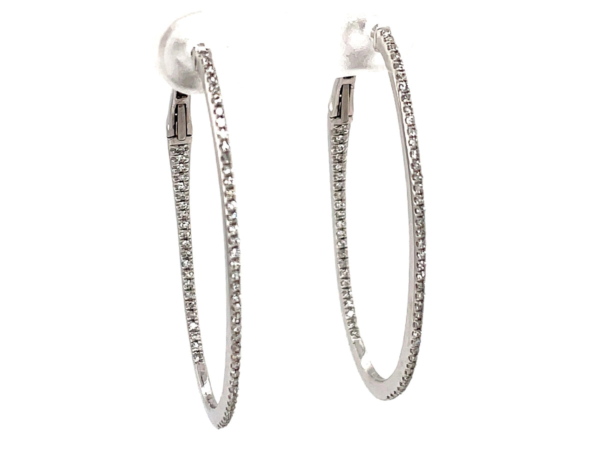 DIAMOND OVAL EARRING