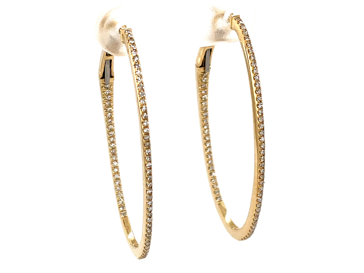 DIAMOND OVAL EARRING