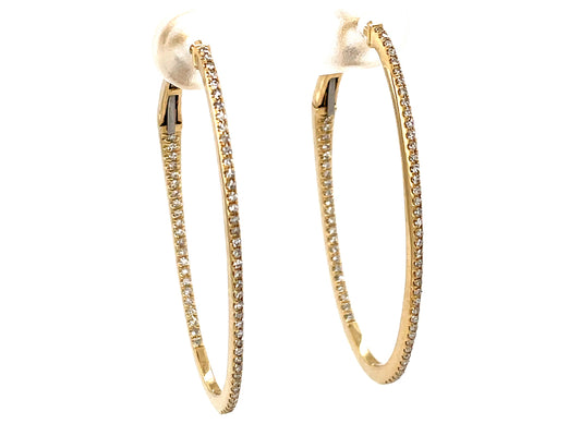 DIAMOND OVAL EARRING