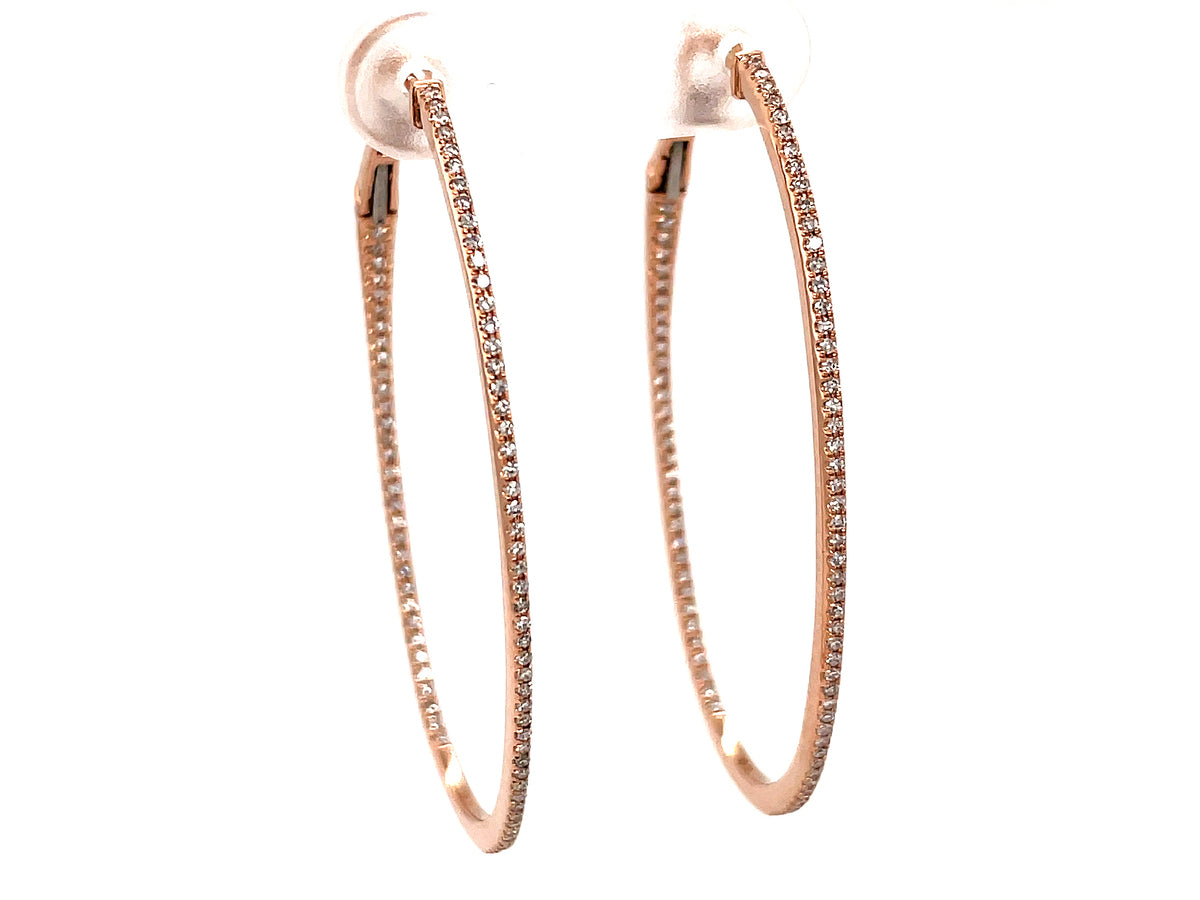 DIAMOND OVAL EARRING